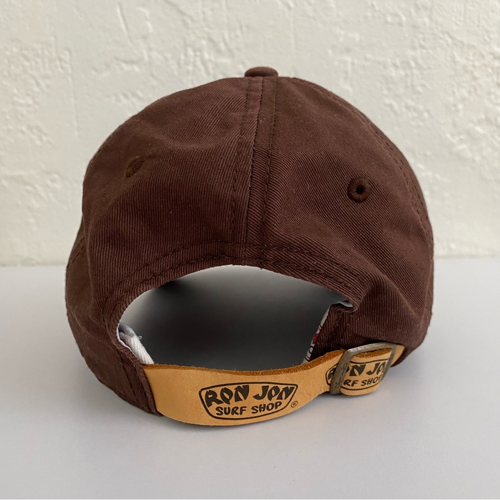 Beach Hat Ron Jon Surf Shop Cocoa Beach Florida Brown Full Badge Cap - Picture 3 of 5